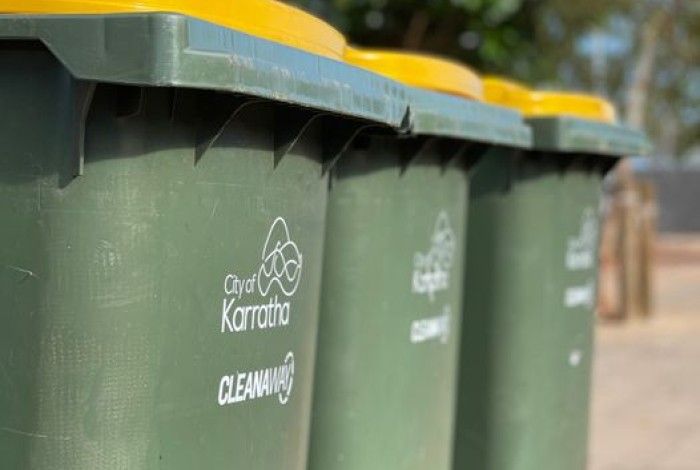 Yellow lid bins, new bin, Karratha rates