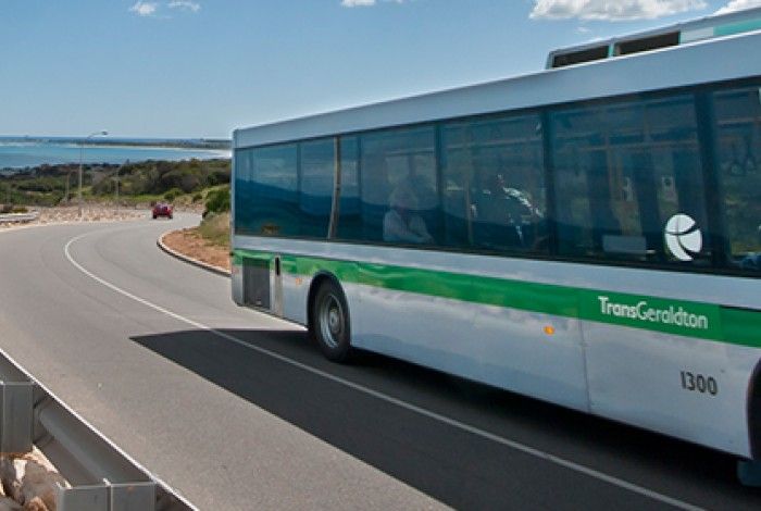 Bus on road